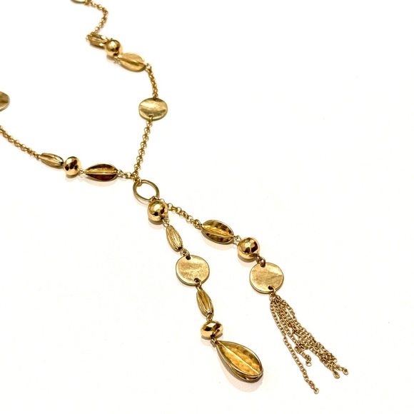 CHICO’s Matte Gold-Tone Dangle Tassel
Charm Necklace | NWOT - Picture 4 of 7